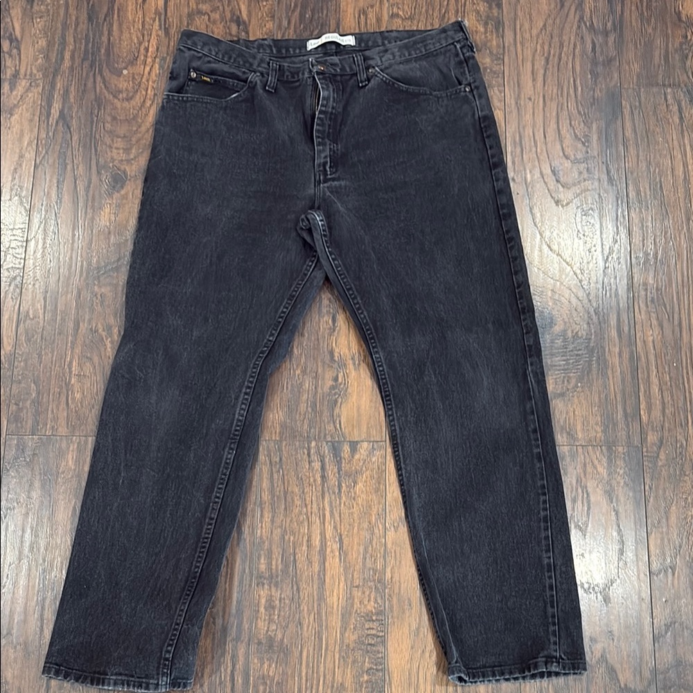 Lee Black Straight Jeans Classic Fit VINTAGE SIZE 40 by 32